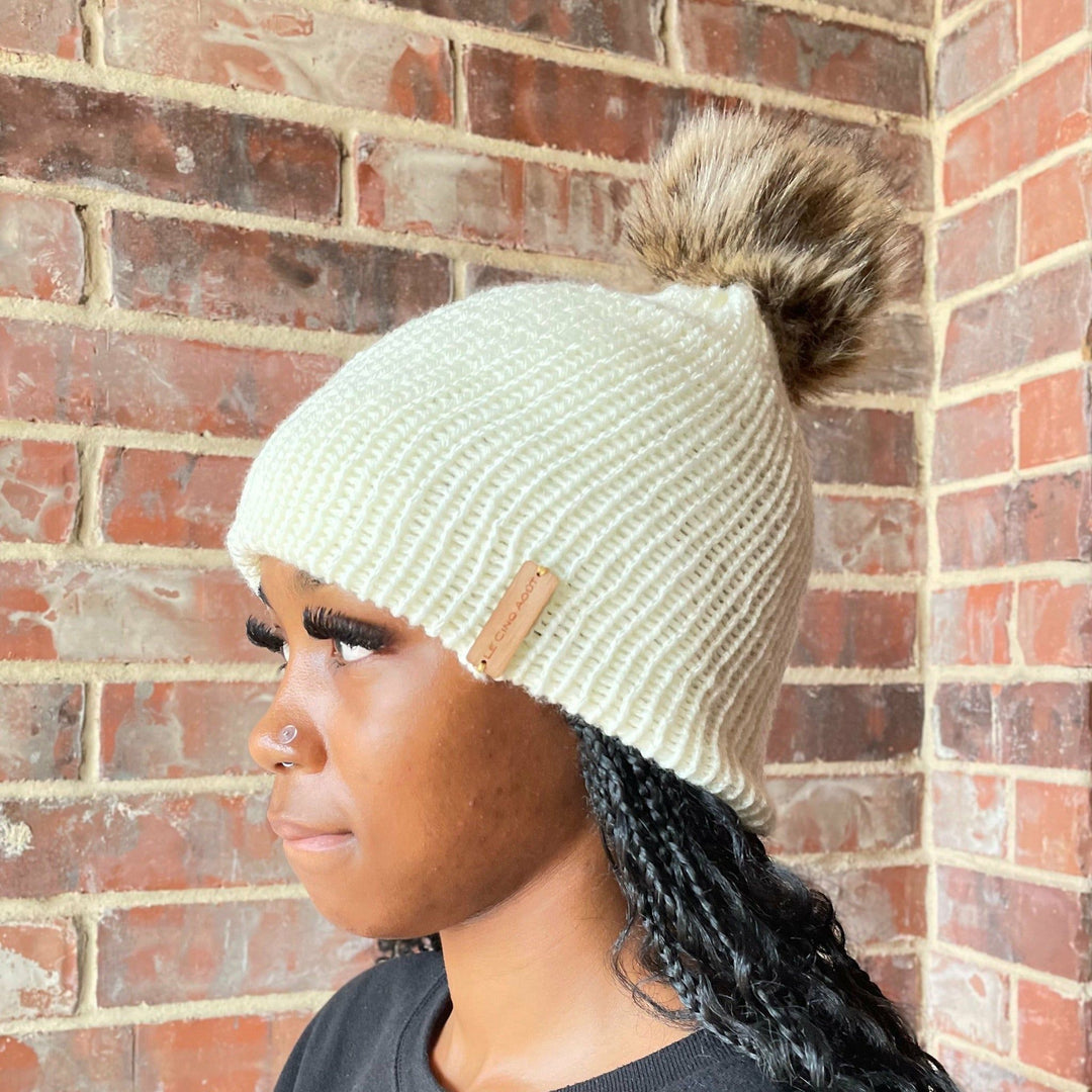 Cream Beanie