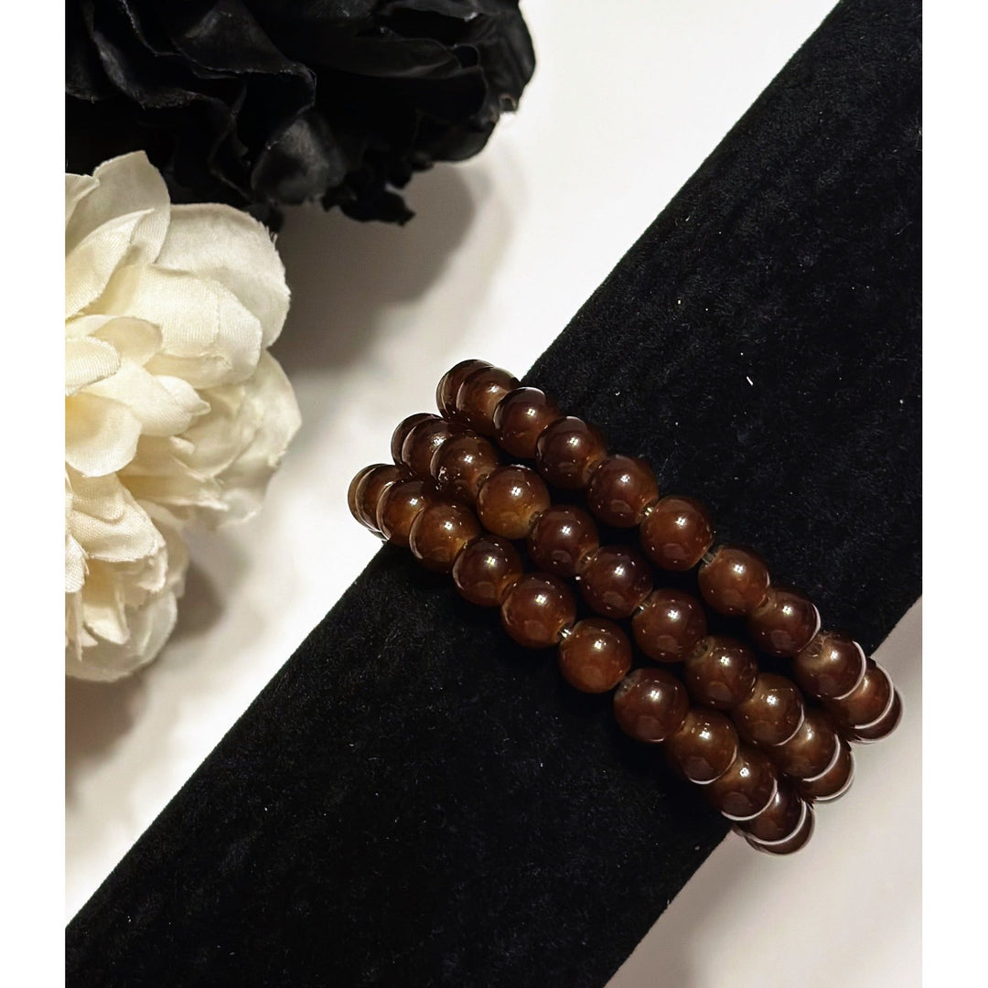 Shades Of Brown Beaded Bracelets