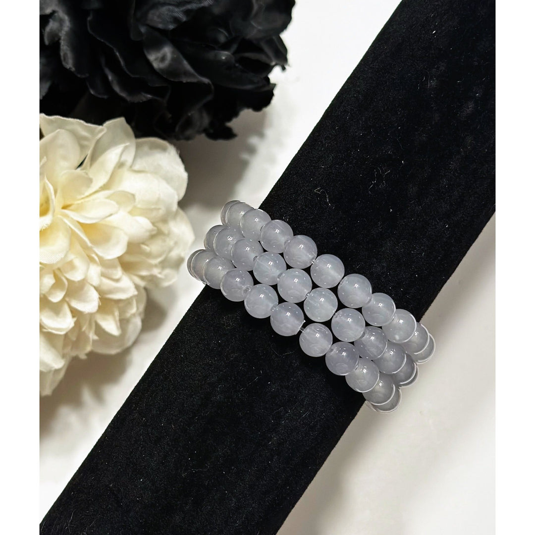 Shades Of Grey Beaded Bracelets