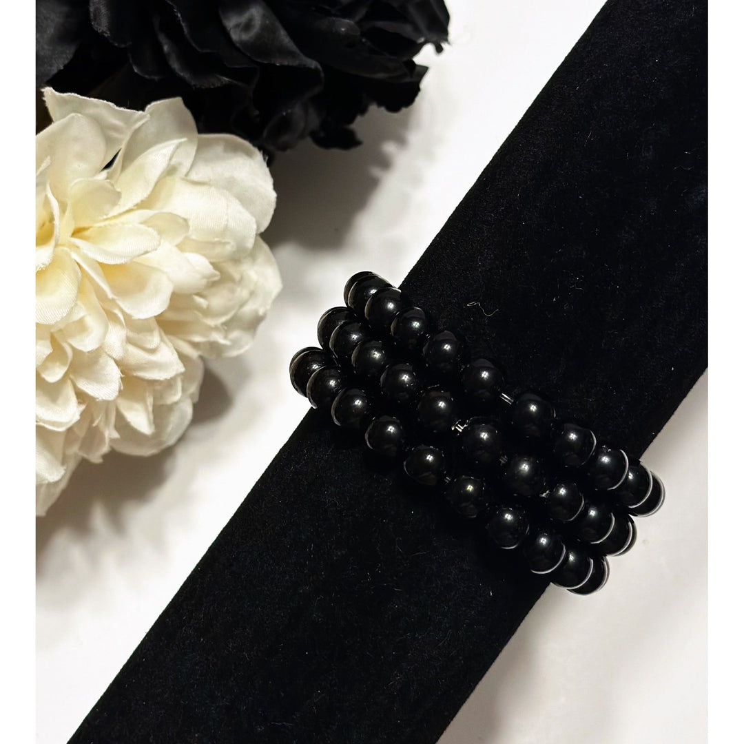 Shades Of Grey Beaded Bracelets