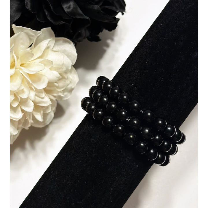 Shades Of Grey Beaded Bracelets