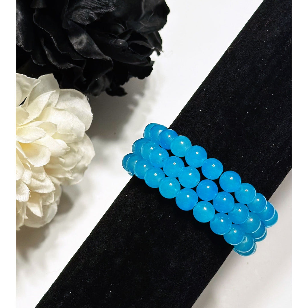 Shades Of Blue Beaded Bracelets