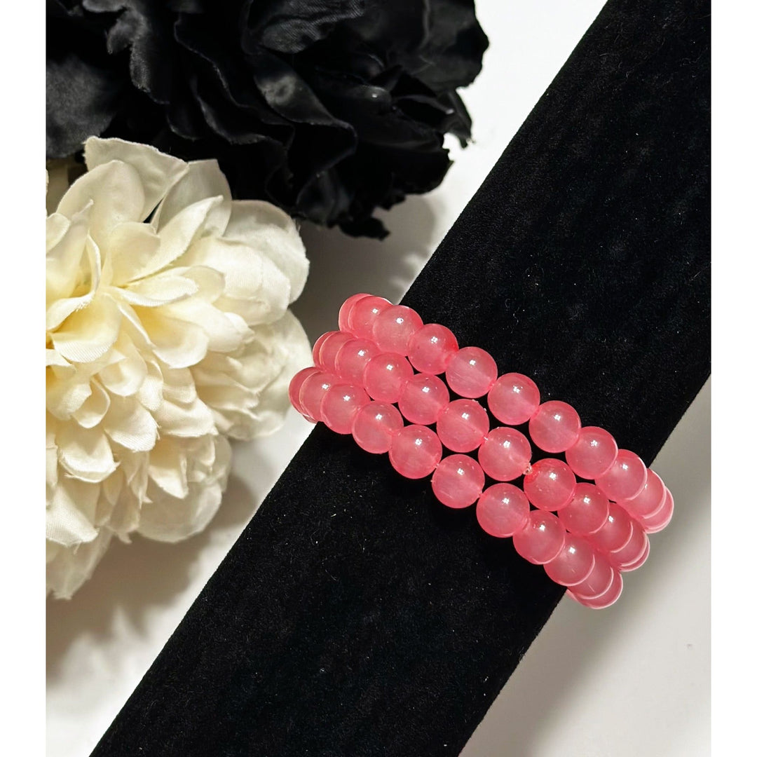 Shades Of Red Beaded Bracelets