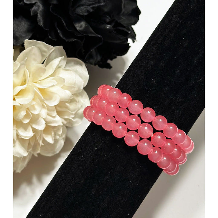 Shades Of Red Beaded Bracelets
