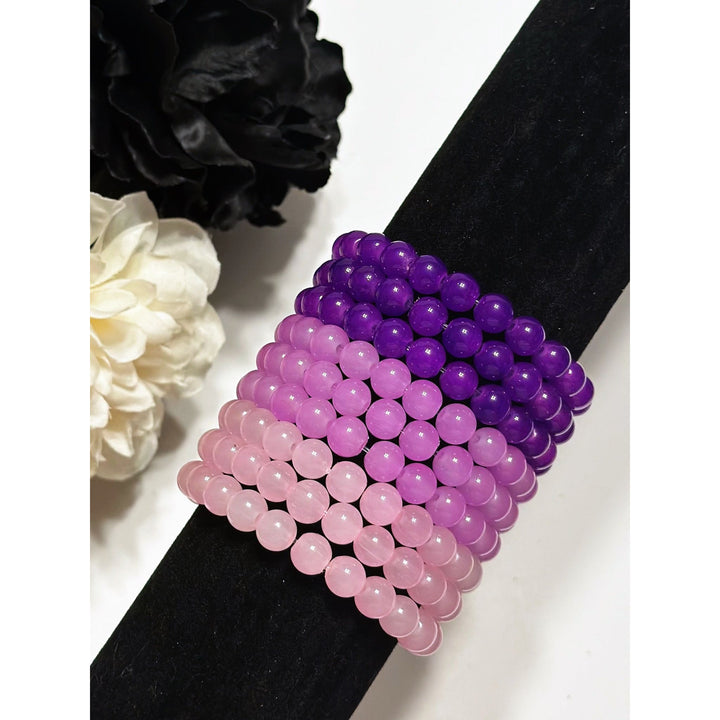Shades Of Purple Beaded Bracelets