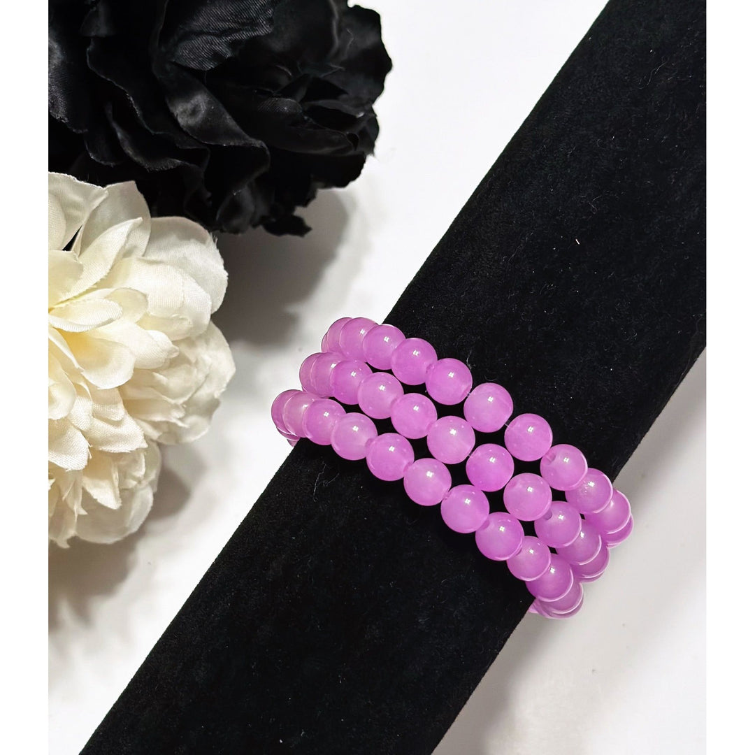Shades Of Purple Beaded Bracelets