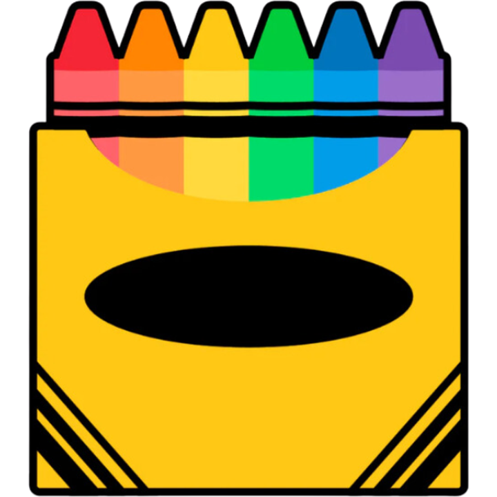 Crayon Kaleidoscope ID Charm Badge Reel