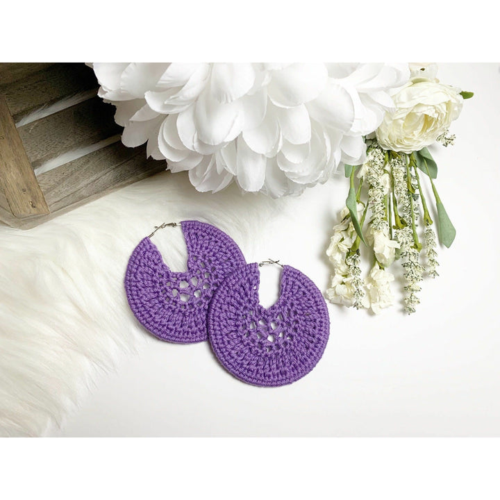 Amethyst Webbed Earrings