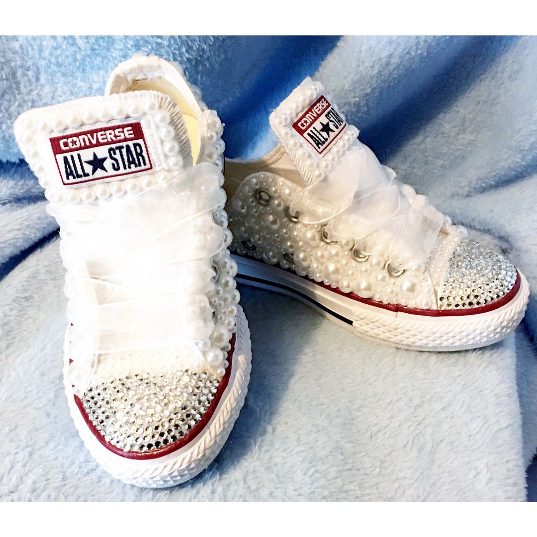 Custom Pearl Kids Converse