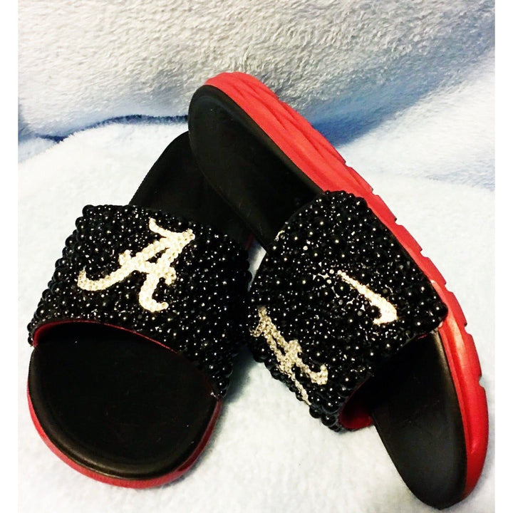 Custom Pearl Nike Slides