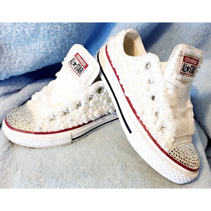 Custom Pearl Kids Converse